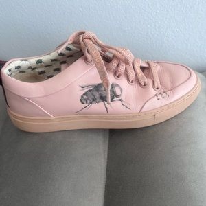 Bally limited edition sneakers in light pink.